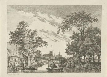 Landscape with Hay Wagon on a Bridge