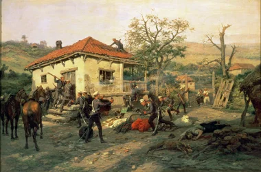 A Scene from the Russian-Turkish War in 1876-77