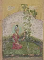 Humayun Seated in a Landscape (Detail)