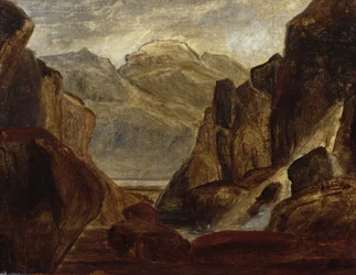 Fjord Landscape with Waterfall
