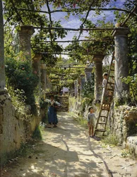 In the Shadow of an Italian Pergola, A Warm Afternoon in Anacapri