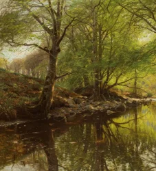 P. Mönsted, Forest Stream in Spring