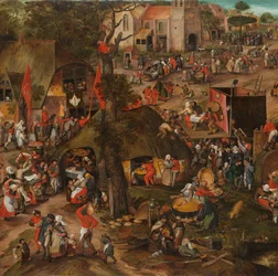 A Flemish Kermis with a Performance of the Farce 