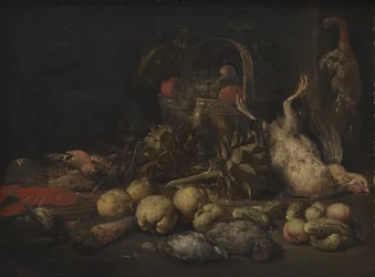 Still Life with Fruit and Birds