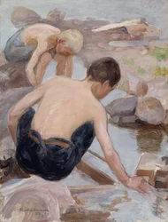 Two Boys on the Shore