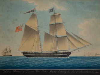 Schooner Hermes of Dundee Entering Marseilles