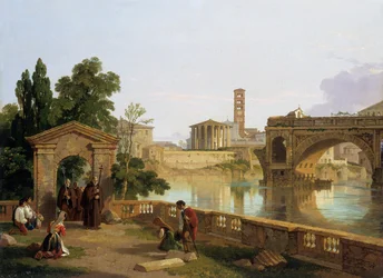 The Tiber with the Temple of Vesta