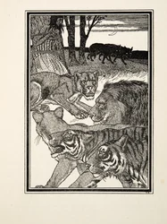 A Grateful Lioness, from A Hundred Anecdotes of Animals, pub. 1924
