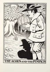 The Acorn and the Pumpkin, from Fontaine Fables, pub. 1905