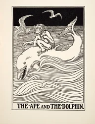 The Ape and the Dolphin, from A Hundred Fables of Aesop