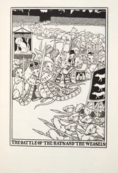 The Battle of the Rats and the Weasels, from Fontaine Fables, pub. 1905