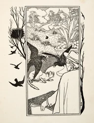 The Cat and Crows, from A Hundred Anecdotes of Animals, pub. 1924