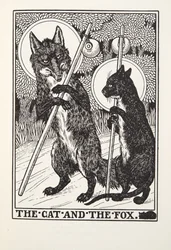 The Cat and the Fox, from Fontaine Fables, pub. 1905