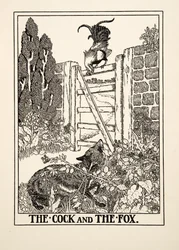 The Cock and the Fox, from A Hundred Fables of Aesop