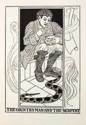 The Countryman and the Serpent, from Fontaine Fables