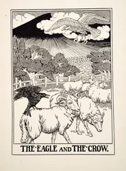 The Eagle and the Crow, from A Hundred Fables of Aesop