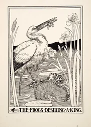 The Frogs Desiring a King, from A Hundred Fables of Aesop, pub.1903