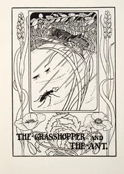 The Grasshopper and the Ant, from Fontaine Fables, pub. 1905