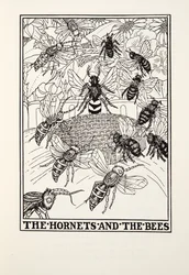 The Hornets and the Bees, from Fontaine Fables, pub. 1905