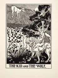 The Kid and the Wolf, from A Hundred Fables of Aesop