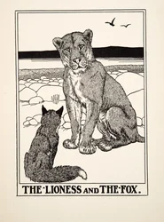 The Lioness and the Fox, from A Hundred Fables of Aesop