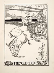The Old Lion, from A Hundred Fables of Aesop, pub.1903