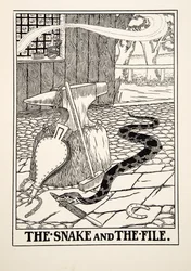 The Snake and the File, from A Hundred Fables of Aesop, published 1903