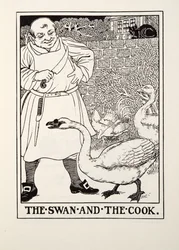 The Swan and the Cook, from Fontaine Fables, pub. 1905