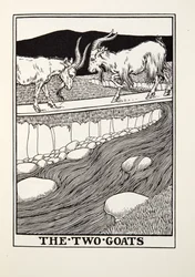 The Two Goats, from Fontaine Fables, pub. 1905