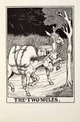 The Two Mules, from Fontaine Fables