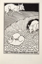 The Two Rats, the Fox and the Egg, from Fontaine Fables