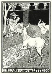 Fables of La Fontaine: The ass and the little dog