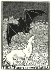 Fables of La Fontaine: The bat and the two weasels