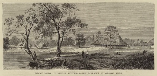 Indian raids on British Honduras, the Barracks at Orange Walk