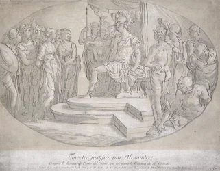 Alexandre et Timoclee, engraved by Nicolas Lesueur