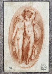 Couple embraces