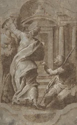Saints Peter and John Healing a Cripple at the Gate of the Temple