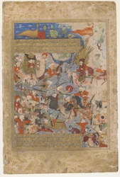 Ali and Aisha at the Battle of the Camel, from a Rawzat al-Safa