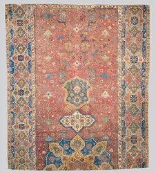 Partial Tabriz Medallion Carpet, North West Persia