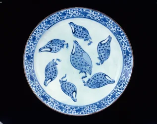 Partridge Dish, Iran, Safavid period, 18th century