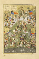 Talhand in Battle Against His Brother, Illustration from the Shahnama (Book of Kings)