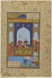 Potiphar and Zulaykha Enthroned from Yusuf and Zulaykha