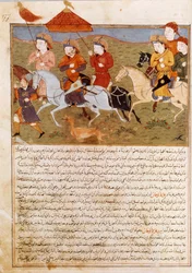 Representation of Houlagou Khan, Grandson of Genghis Khan Riding