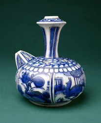 Safavid Blue and White Kendi, 1600-50