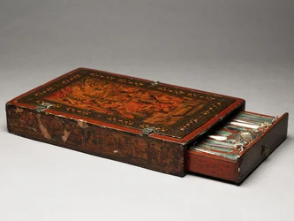 Tool kit depicting the Holy Family, c.1830