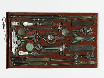 Tool kit depicting the Holy Family, c.1830
