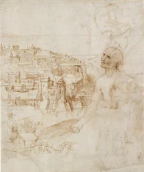 View of the City of Perugia, with the Penitent St Jerome in the Foreground