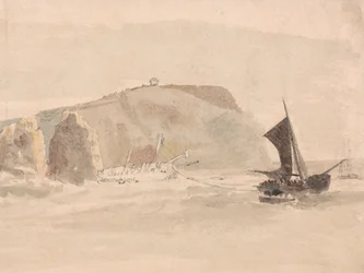 Shipwreck off the Needles, Isle of Wight