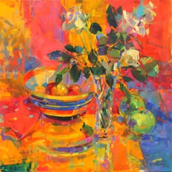 Still Life with Clarice Cliff Bowl