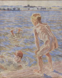 Bathing Boys. Faaborg Fjord